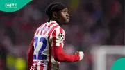 Ademola Lookman Reacts After Goal Sends Atletico Madrid to Champions League Semi-final