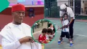Ned Nwoko Shares Family Bonding Video Amid Busy Schedule, Featuring Regina Daniels' Sons