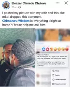 Nigerian Man Confronts Facebook User Over Insulting 'Leftover' Comment About His Wife