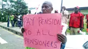 Police Pensioners Protest at Presidential Villa Over Welfare and Pension Scheme