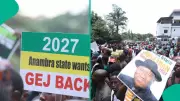 Youths Demand Goodluck Jonathan's 2027 Presidential Bid in Abuja Protest