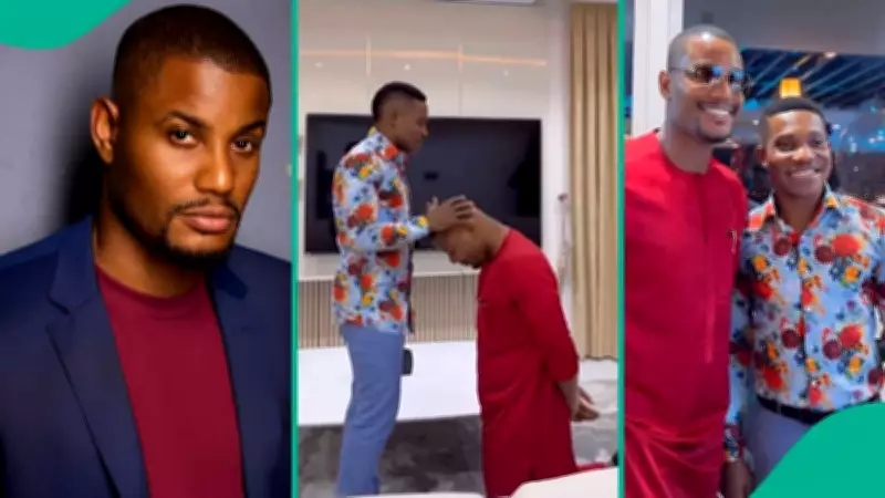 Alexx Ekubo's Old Video With Pastor Jerry Eze Sparks Reactions As Cleric Prays For Him