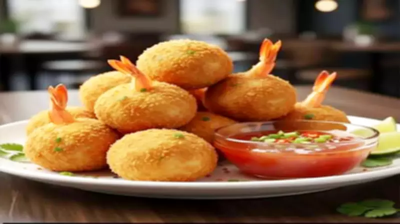 Chef Mohammad Baydoun's Plantain Cake with Spicy Prawns Recipe