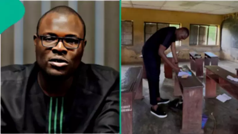 Chude Jideonwo Visits Oyo School Attack Site, Shares Emotional Classroom Footage