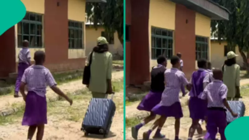 Corps Member's Emotional Farewell to Students Goes Viral on TikTok