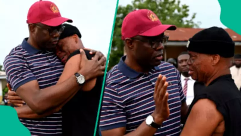 Husband of Abducted Oyo Principal Breaks Down in Tears as Makinde Visits