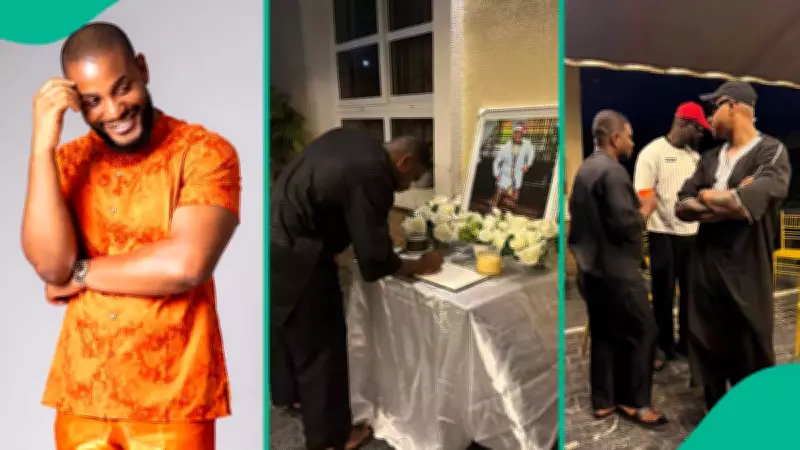 IK Ogbonna and Yomi Casual Seen at Alexx Ekubo's Condolence Visit