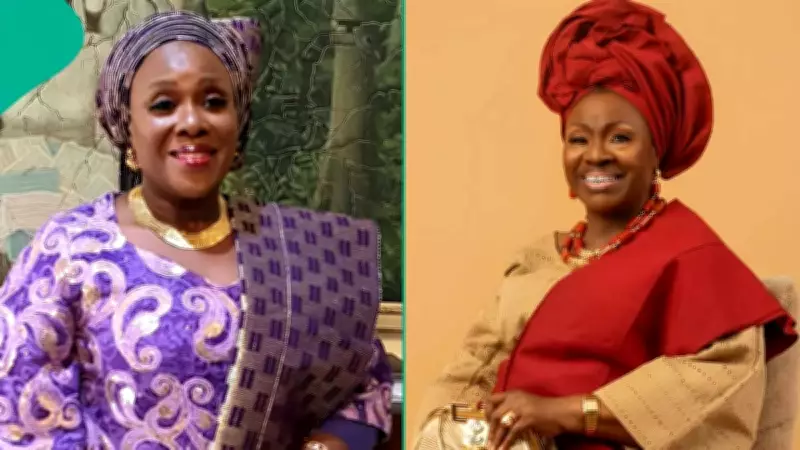 Joke Silva Kneels to Greet Mama Rainbow at AMVCA Event, Fans Compare Their Ages