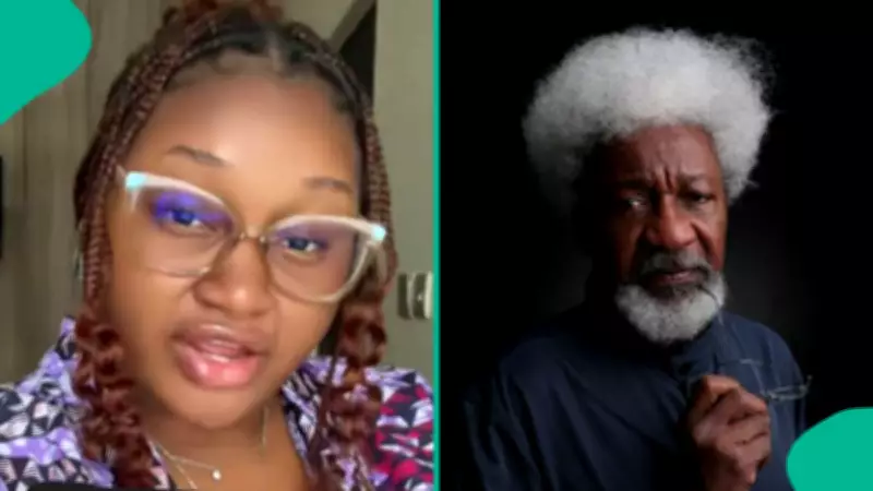 Lady Meets Prof Wole Soyinka in Akwa Ibom, Video Goes Viral