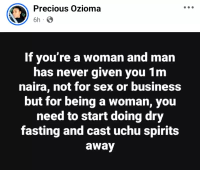 Lady Says Men Should Give Women N1M or Face Dry Fasting