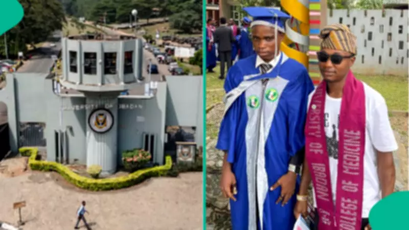 Man Celebrates Brother's Induction into Nursing at University of Ibadan
