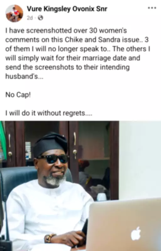 Man Screenshots Women's Comments on Chike, Plans to Send to Husbands