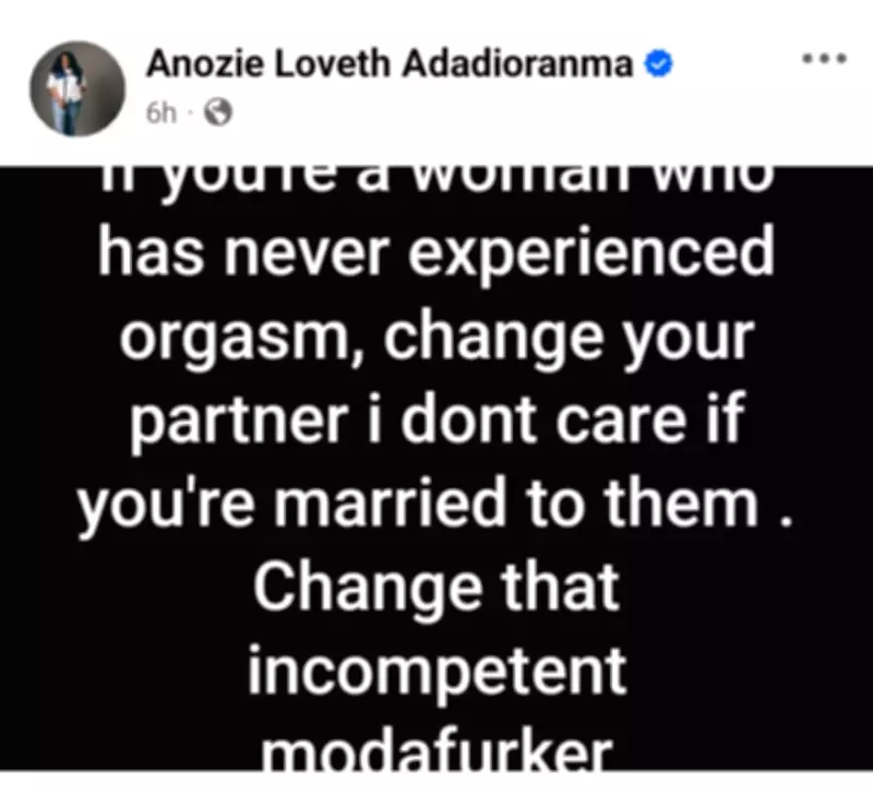 Nigerian Woman Advises Women to Change Partners Over Lack of Orgasm