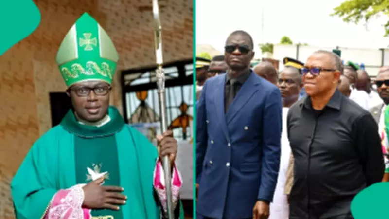 Peter Obi Attends Burial of Catholic Bishop Chukwu in Ebonyi