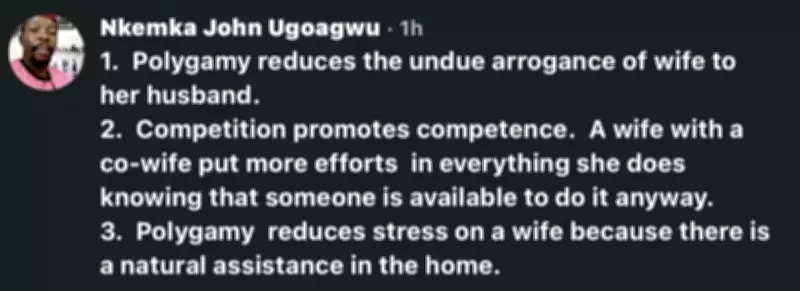 Polygamy Reduces Wife's Arrogance, Claims Nigerian Man