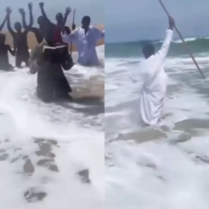 Prophet Flees as Wave Approaches During Failed Sea Parting Attempt