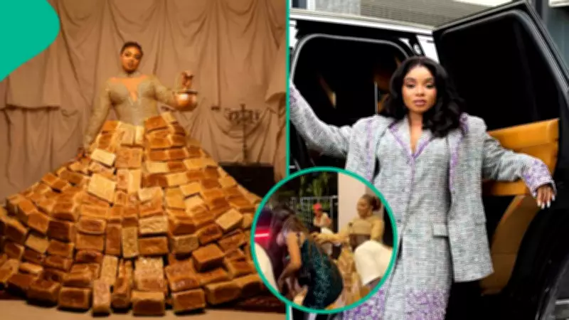 Queen Mercy Atang Reveals Interviewers Ate Her AMVCA Bread Outfit