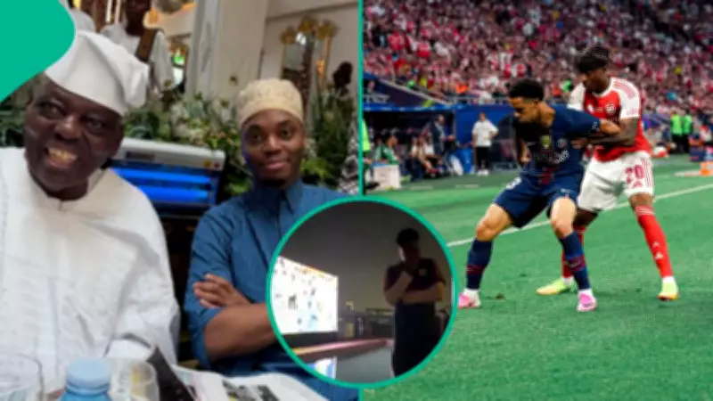 Raheem Okoya's Emotional Reaction to Arsenal's UCL Defeat Sparks Reactions