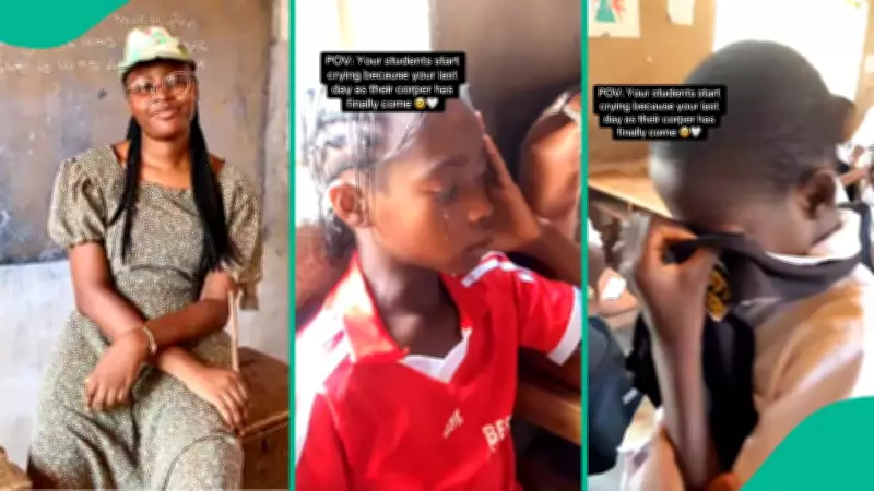 Students Cry as Corps Member Says Goodbye on Last Day, Video Trends