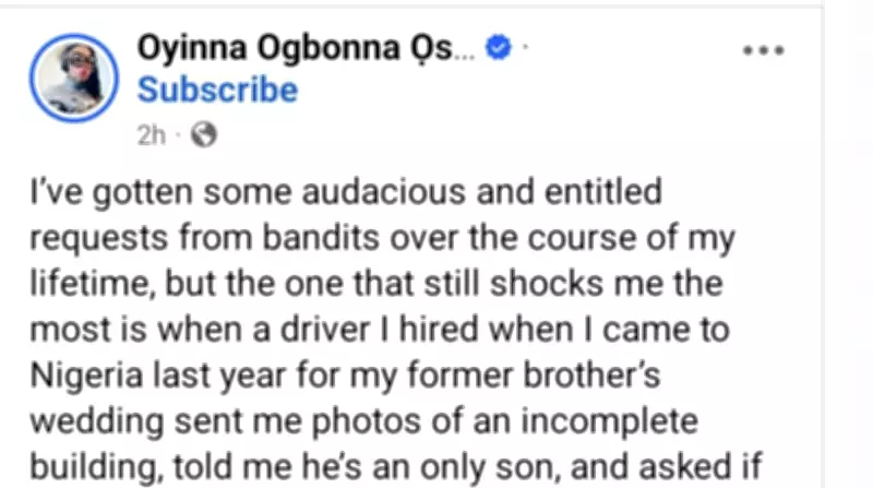 US-based Nigerian woman recalls driver's audacious request for house funds