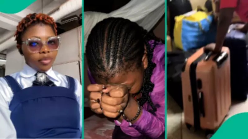 Woman Cries as Family Packs to Relocate Abroad, Leaving Her Behind