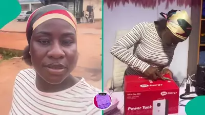 Lady Trends After Displaying Receipt for Itel Power Tank Purchase