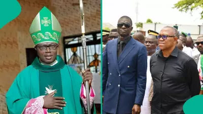 Peter Obi Attends Burial of Catholic Bishop Chukwu in Ebonyi