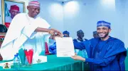 Ganduje Recognizes Sanusi as Emir of Kano at Garo's Swearing-In