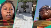 Lady Heartbroken After First Visit to Late Father's Gravesite in Emotional Video