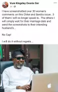 Man Screenshots Women's Comments on Chike, Plans to Send to Husbands