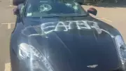 Masked vandal destroys £250k Aston Martin, sprays 'CHEATER' on bonnet