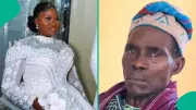 Nigerian Bride's Father Sheds Tears While Giving Daughter Away at Wedding