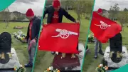 Nigerian Man Visits Late Friend's Grave to Celebrate Arsenal Premier League Win