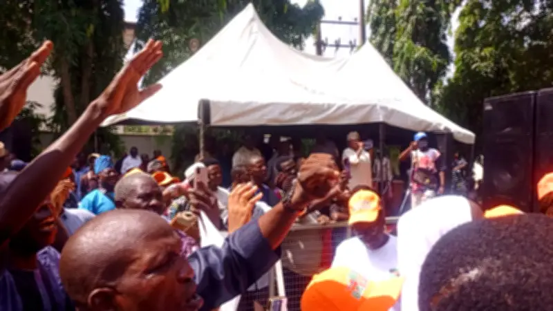 ADC National Secretary Mocks APC Campaign Song as Outdated in Ekiti Rally