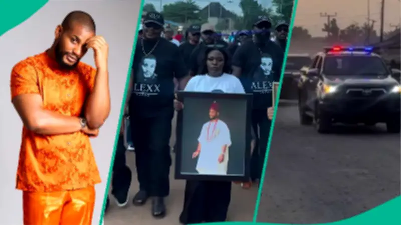 Alexx Ekubo's Body Leaves Morgue for Arochukwu Amid Emotional Procession