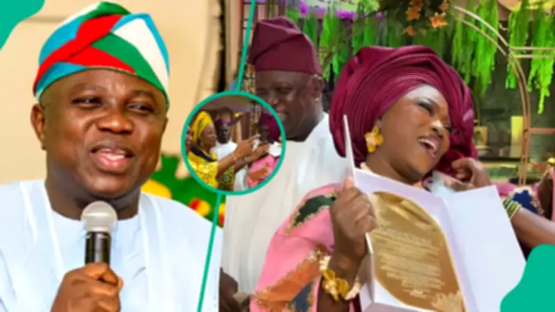 Ambode's Unusual Envelope Spraying at Daughter's Wedding Sparks Online Debate