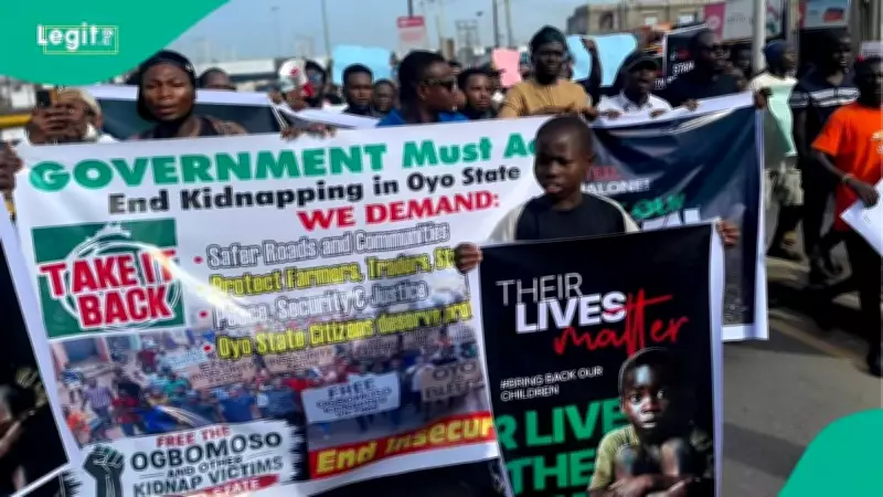 Angry Protests Erupt in Ibadan Over Oyo School Abductions; Photos, Videos Emerge