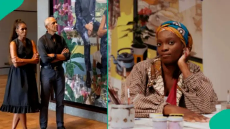 Barack and Michelle Obama Praise Njideka Akunyili-Crosby for Portrait