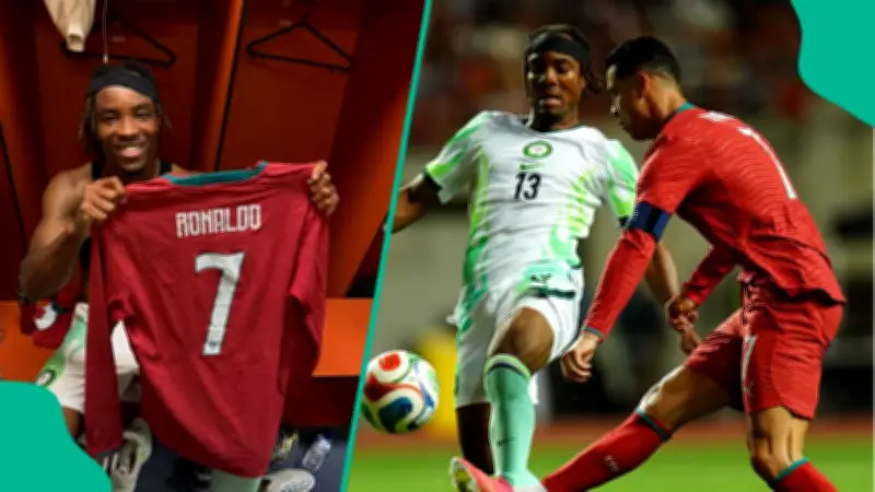 Bruno Onyemaechi Reacts After Getting Cristiano Ronaldo's Jersey in Portugal Loss