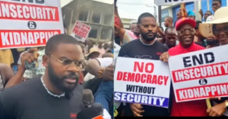 Falz, Femi Falana Lead Protest Over Insecurity in Nigeria