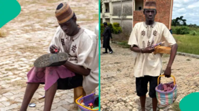Final Year Student Goes Viral for Dressing as 'Aboki' Shoemaker for FYB Costume Day