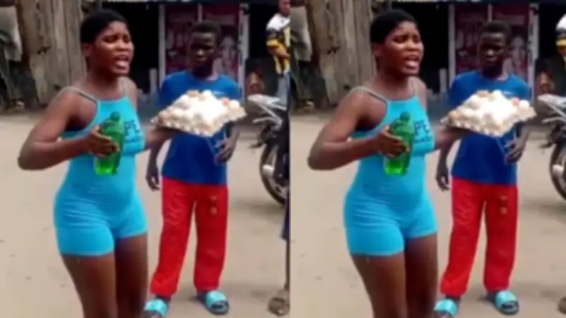 Ghanaian Woman Curses Man for False Bedroom Claims in Viral Video