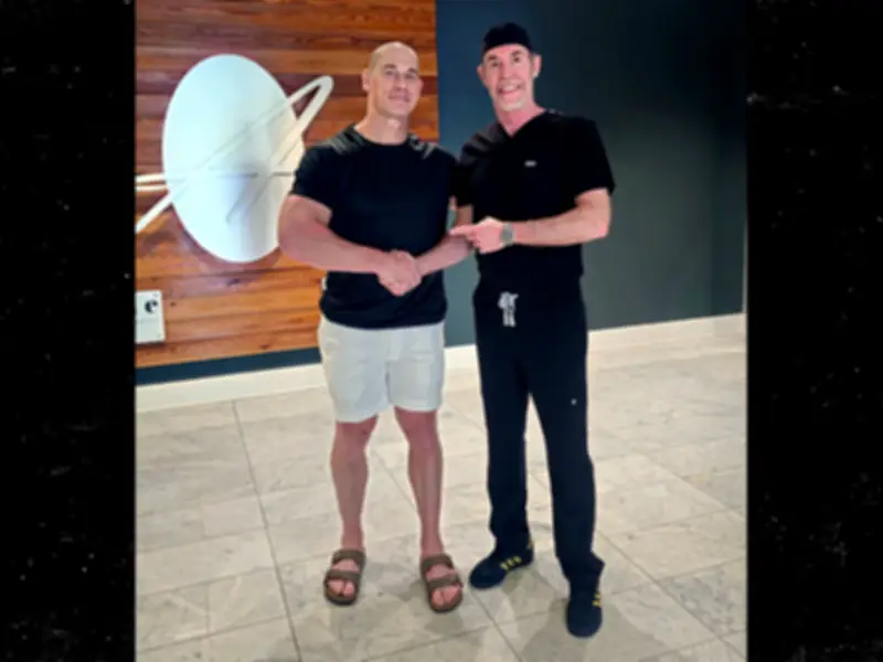 John Cena shaves head for second hair transplant procedure