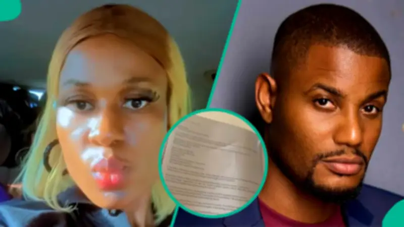 Lady Reacts to Alexx Ekubo's Burial Brochure Back Cover in Viral TikTok