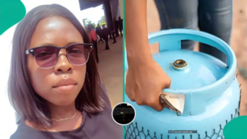 Lady Shocks Nigerians With Price of 3kg Cooking Gas, Vows to Cook Less