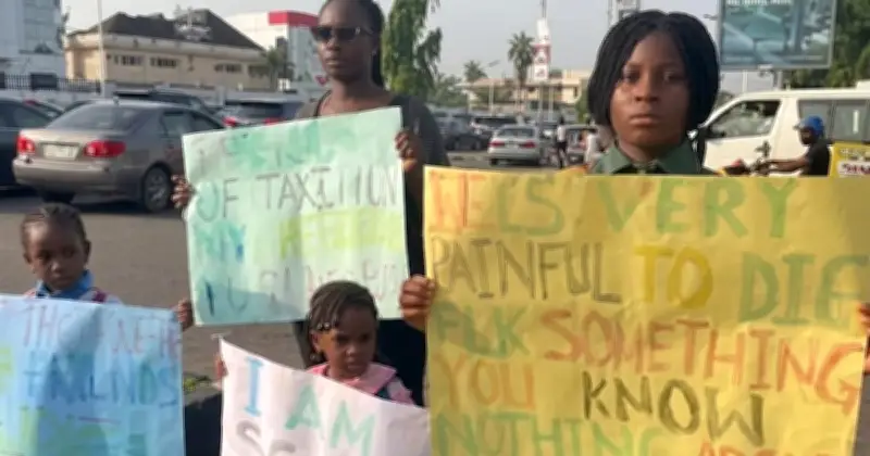 Mother, 3 children protest in Abuja over school kidnappings