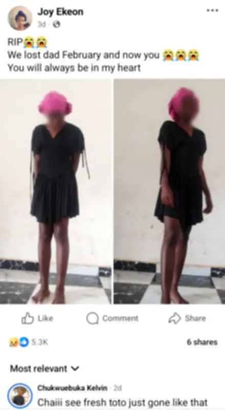 Nigerian Man Faces Backlash Over Crude Comment on Deceased Girl's Post
