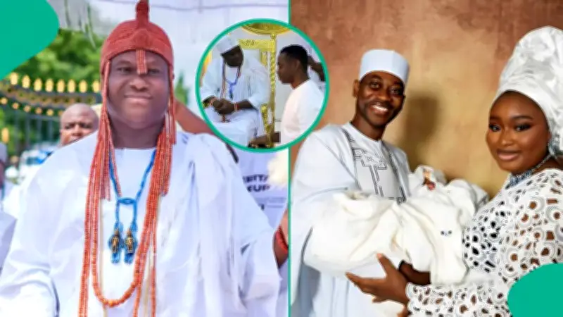 Ooni Playfully Teases Lateef Adedimeji Over Triplets' Birth During Palace Visit