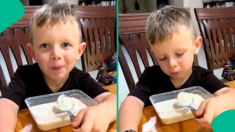 Oyinbo Child Caught Eating Garri Shares Review, Rejects Peanuts