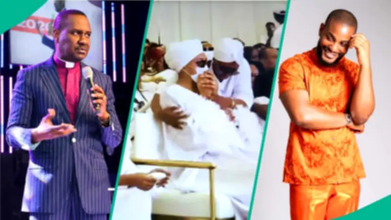 Pastor Ighodalo Moves Alexx Ekubo's Widow Anwuli With Emotional Tribute at Service of Songs
